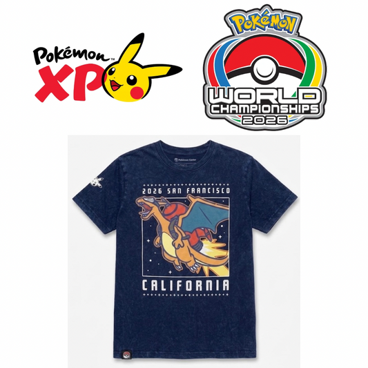 Pokémon Adult T-Shirt Charizard Navy - Pokémon Center World Championships Exclusive